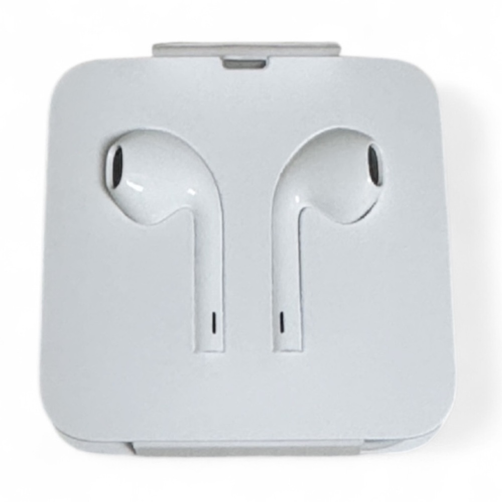 Apple white lightning cable ear bud style corded headphones NEW